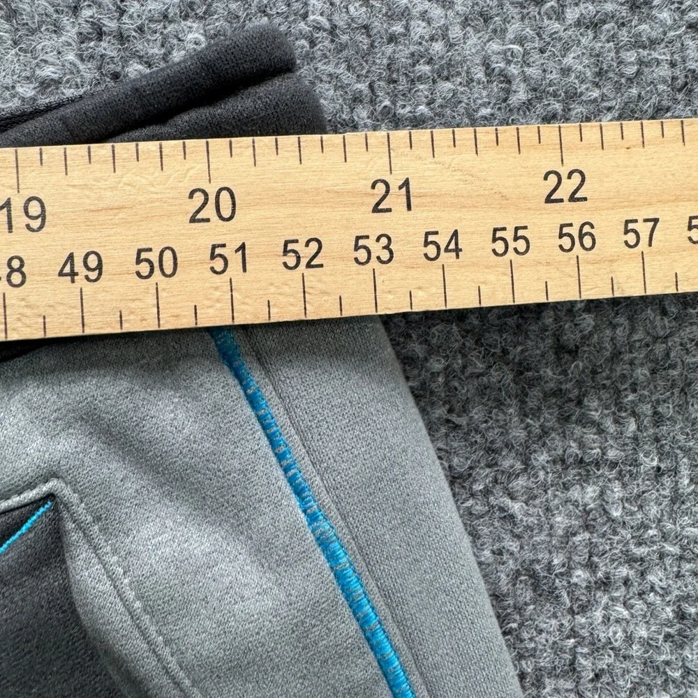 The North Face Shorts Mens XXL Gray Blue Fleece‎ Lined Zipper Pockets Athletic